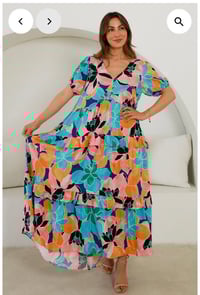 Image 3 of Isolde 3/4 Sleeves Midi Dress