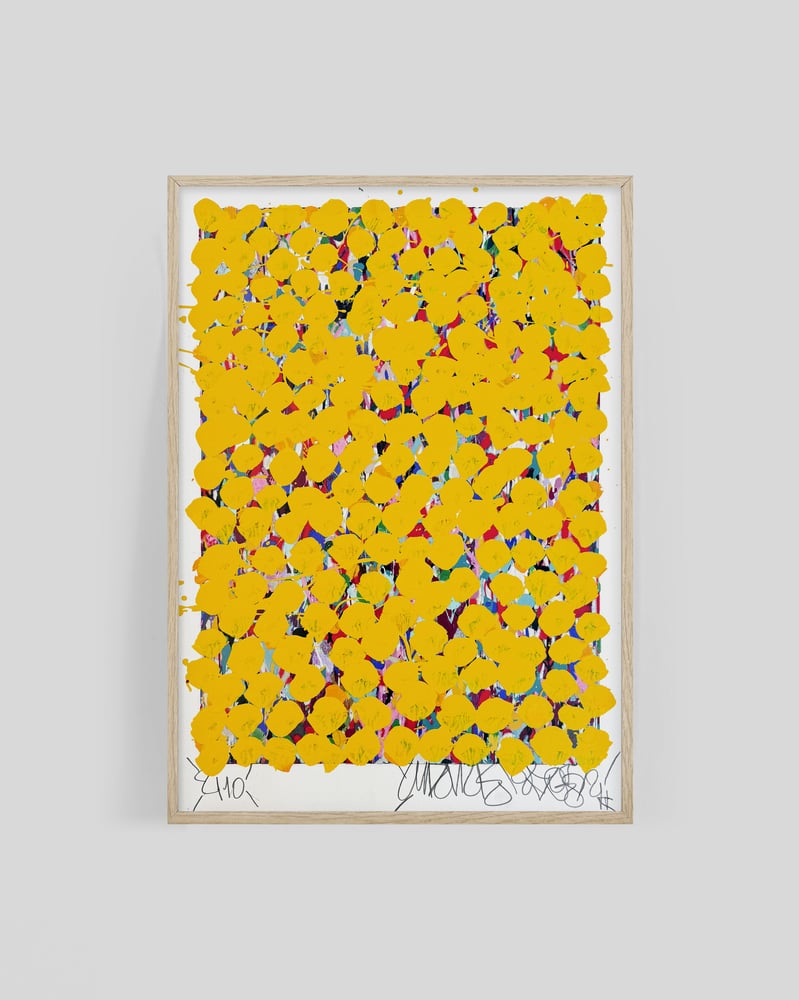 Image of Embellished print yellow flowers