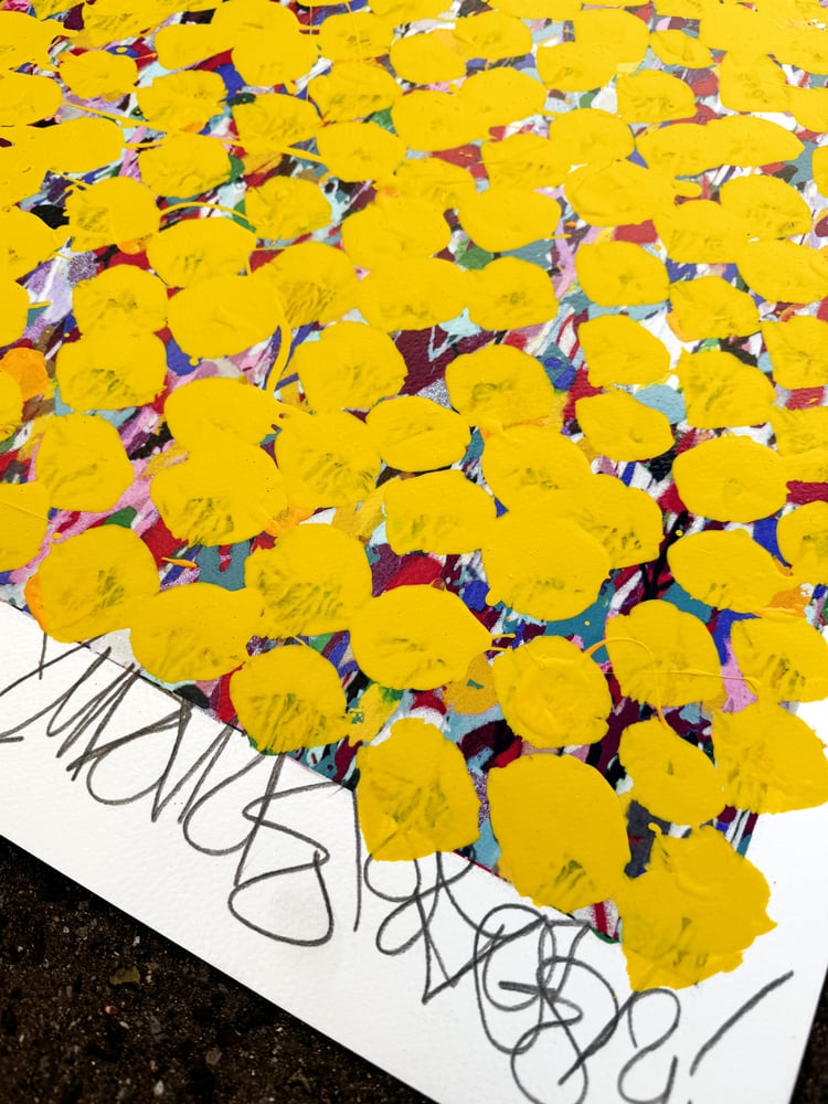 Image of Embellished print yellow flowers