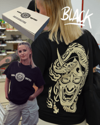 "HANNYA BITE" T-SHIRT · BLACK