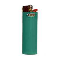 Image 2 of Refillable Bic Lighter • Emerald Green w/ Gold Hood