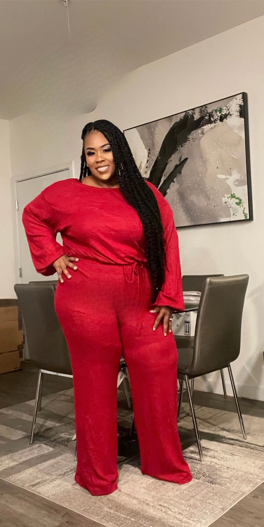 Image of 3PACK PLUS SIZE 2pc hacci/ribbed pants set