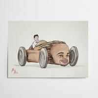 Lewis Hamilton Old F1 Car (original painting)