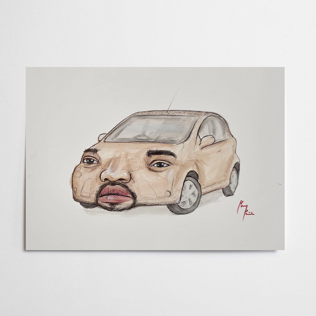 Kanye West Toyota AYGO (original painting) | Rory Paints