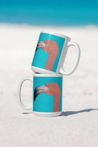 Image 3 of Pretty Flamingo White glossy mug 