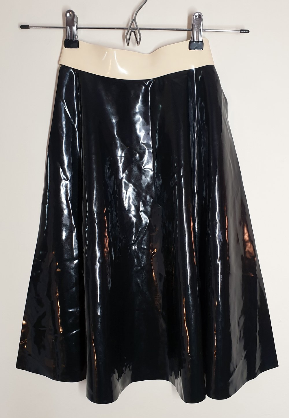 AMAZING VINTAGE SKIN TWO LATEX NUN DRESS w/ VEIL HEADPIECE