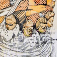 Image 4 of Original Painting "Fillette aux statuettes de jumeaux" - 50x73 cm