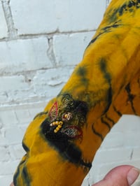 Image 6 of Wanderlust maxi dress Sari tie dye Mustard 