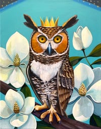 Magnolia Dream Great Horned Owl