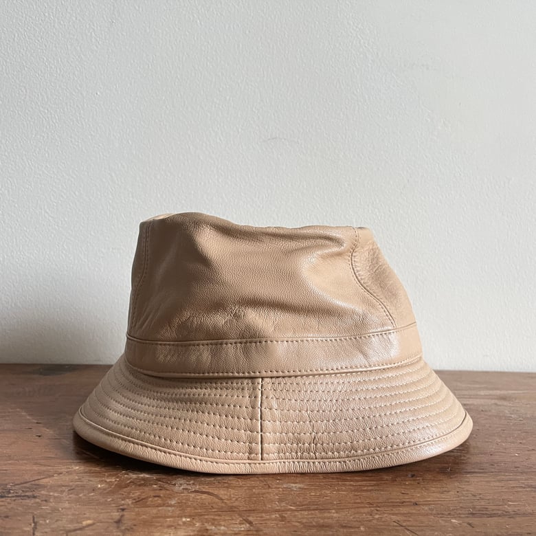 Image of Barneys New York Leather Bucket Hat