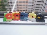 Image 2 of [Original] Cube Birds Puffy Keychain