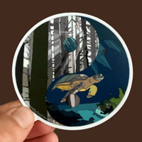 Yin Yang Forest & Sea Sticker