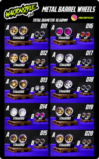 Image 2 of Metal Barrel wheels 
