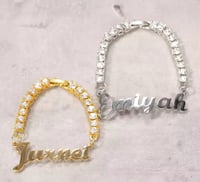 Image 2 of Tennis custom child: adult bracelet 