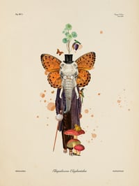 Image 2 of Elephant Butterfly - Vintage Surrealist Art Print