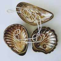 Image 1 of Vintage Silver Plated Seashell Dish Set