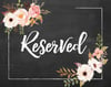 Reserved Order for Jackie F.