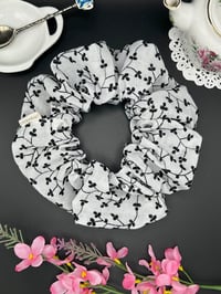 Image 2 of Black and White Scrunchie