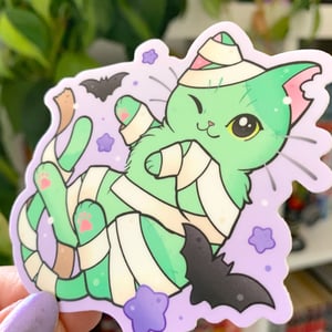 Image of MATTE Mummy Kitty STICKER