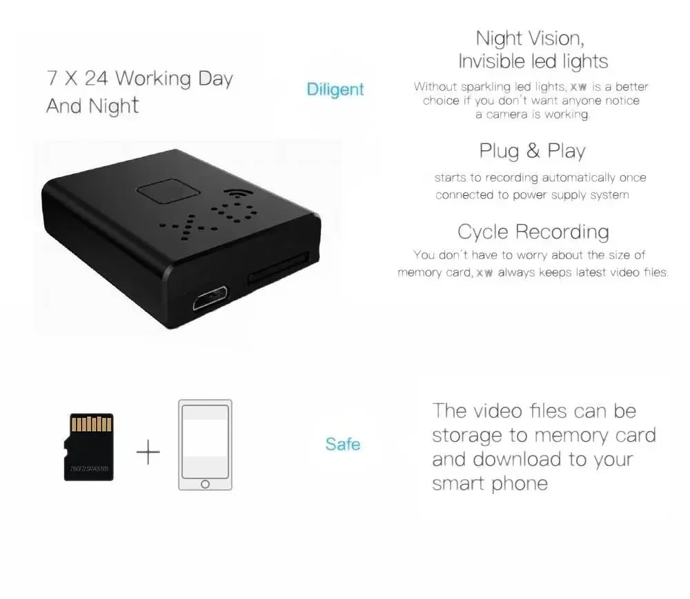 MSL 1080P HD Mini Camera with Built-in Battery and IP Remote Monitoring