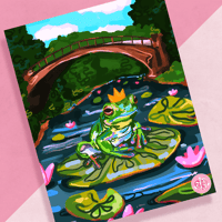 Image 1 of princess the frog print
