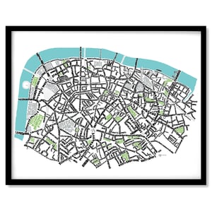 Image of South Bank London Type Map