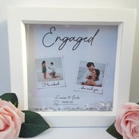 Image 1 of Personalised Engaged Frame, Engaged Gift, Engagement Box Frame, Engagement Gift