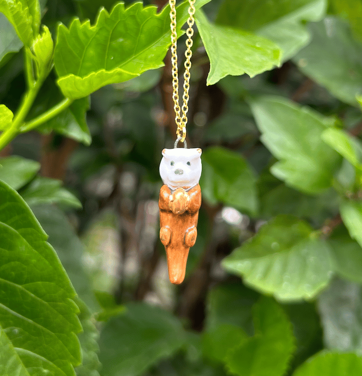 Image of Porcelain Otter Pendant