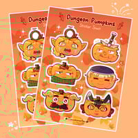 Image 1 of Dungeon Pumpkins Sticker Sheet