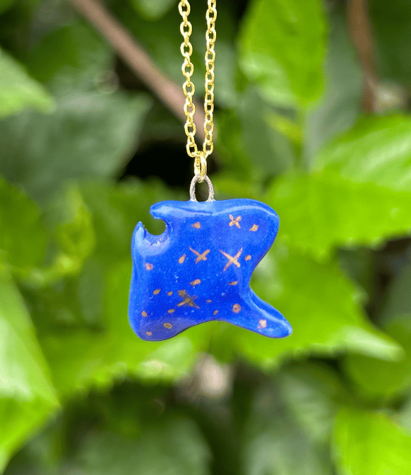 Image of Porcelain Manta Ray Pendant