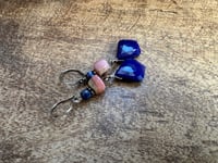 Image 10 of Lapis Lazuli and Rodhocrosite earrings 