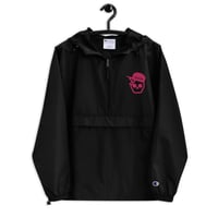 Image 2 of My Skull Is Flamingo Embroidered Champion Packable Jacket