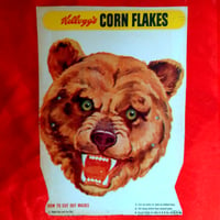 Image 1 of Grizzly Bear - Kelloggs Corn Flakes mask (1954) - backside