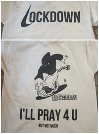 LOCKDOWN "SWOOSH" LOGO MOSH MAN WHITE TEE