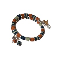 Image 6 of TERRA COTTA & TEAL Heishi Bracelet/Heishi Polymer Clay Bracelet/Stack Bracelet by Lazy Hound Gifts