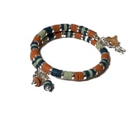 Image 7 of TERRA COTTA & TEAL Heishi Bracelet/Heishi Polymer Clay Bracelet/Stack Bracelet by Lazy Hound Gifts