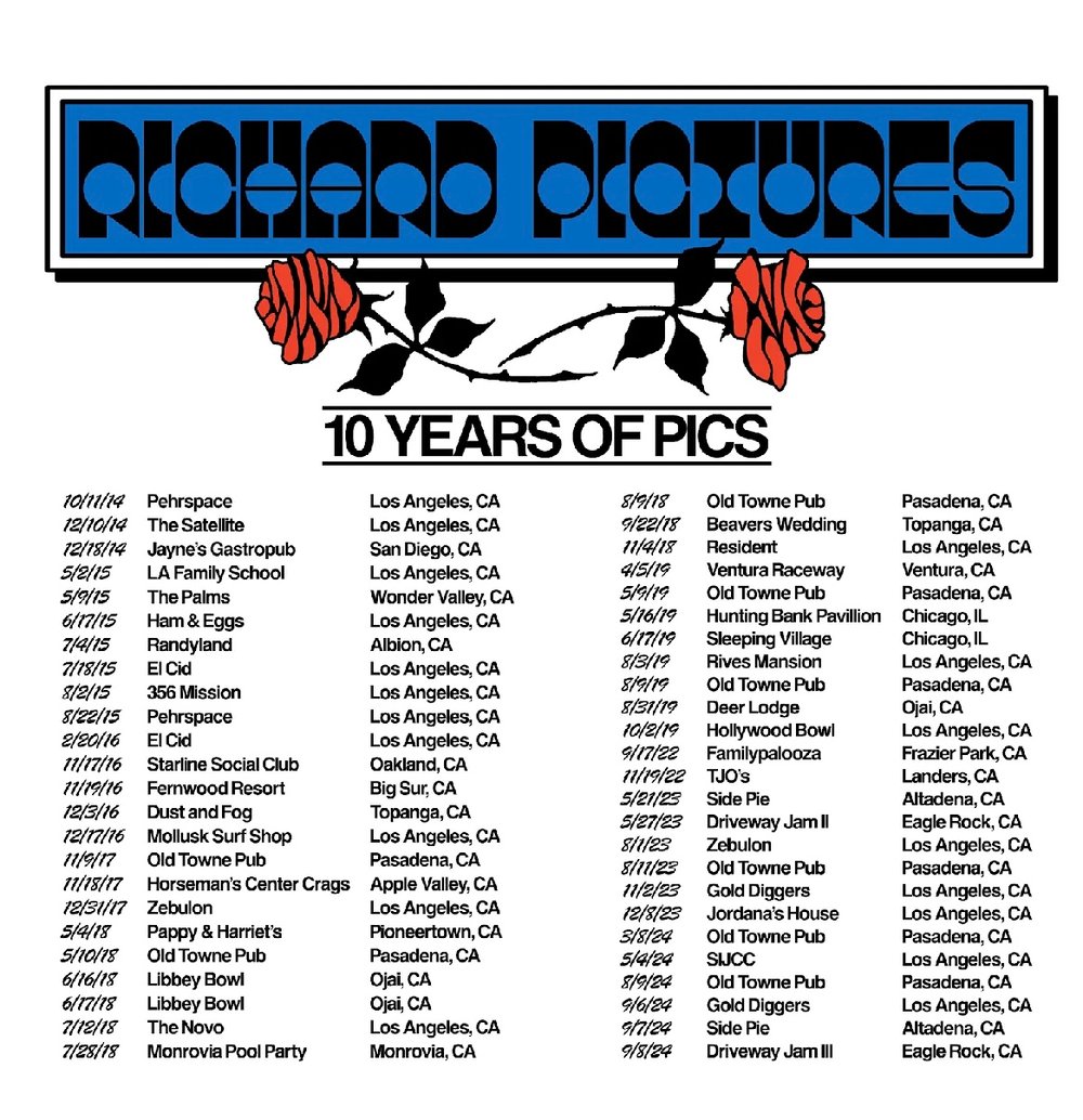 Image of Richard Pictures 10th Anniversary shirts