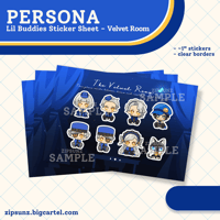 [ PREORDER ] PERSONA Lil Buddies Sticker Sheet - Velvet Room