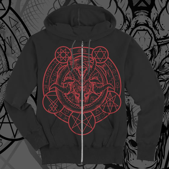 Image of Mosh For Satan (Zip Up Hoodie)