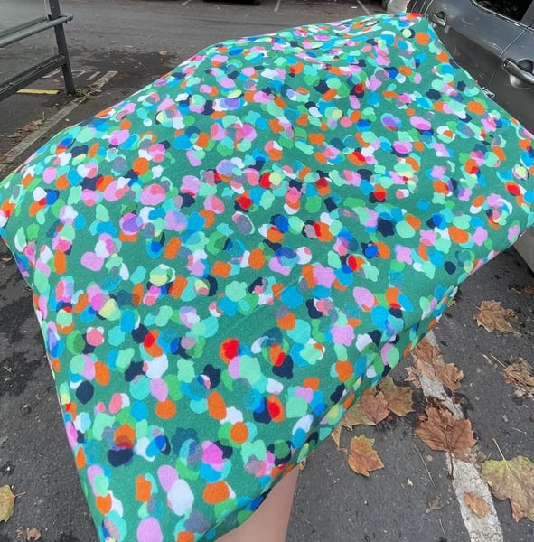 Image of Green Polka Dot Skirt/Bloomer fabric! 