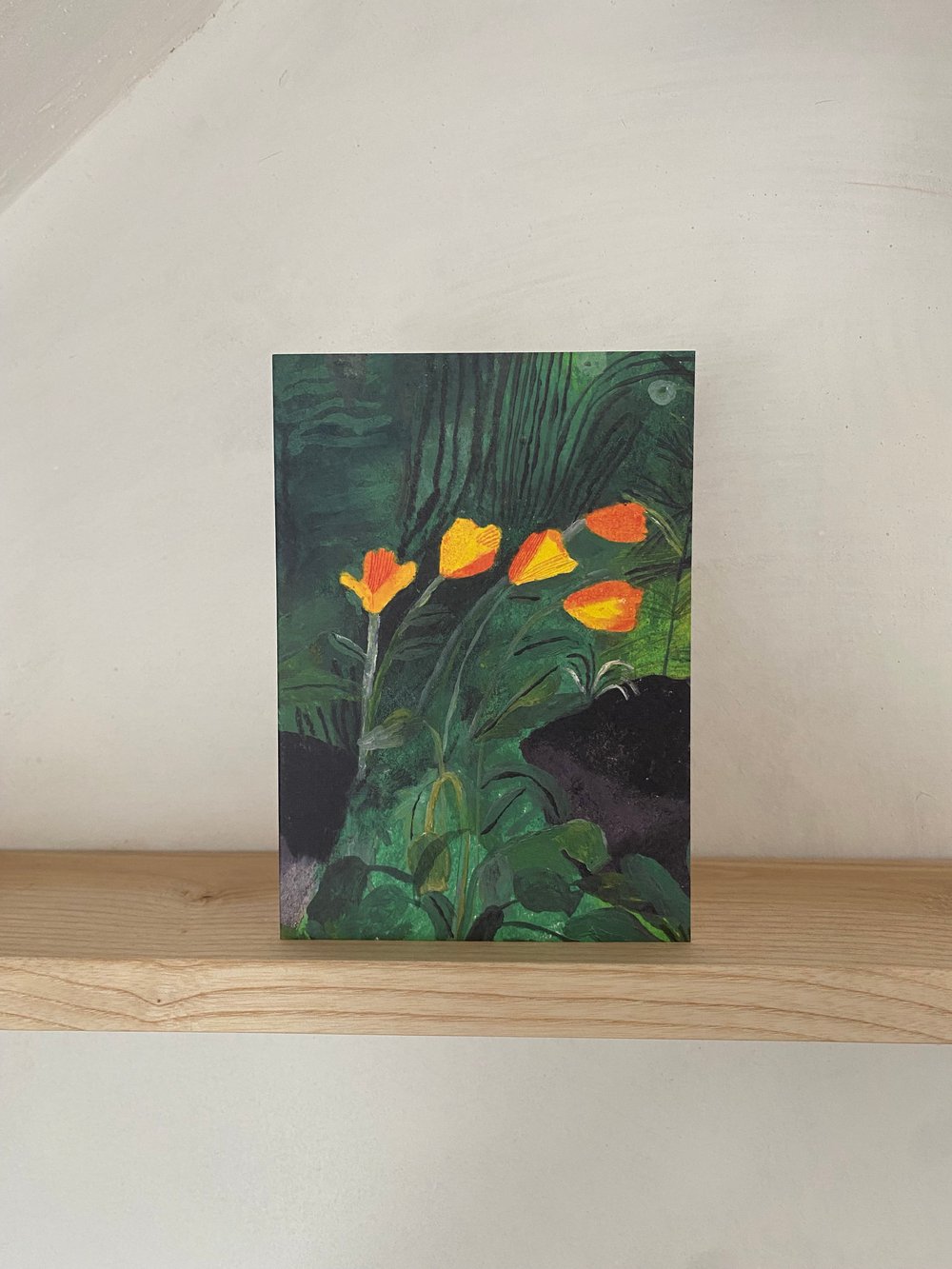 Image of Orange Flowers Greetings Card