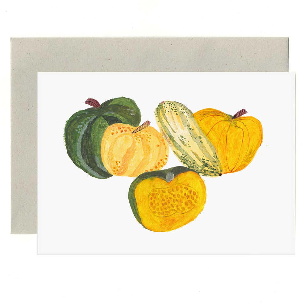 Image of Squashes Greetings Card