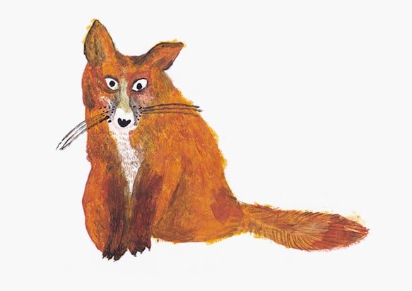 Image of Fox greetings Card