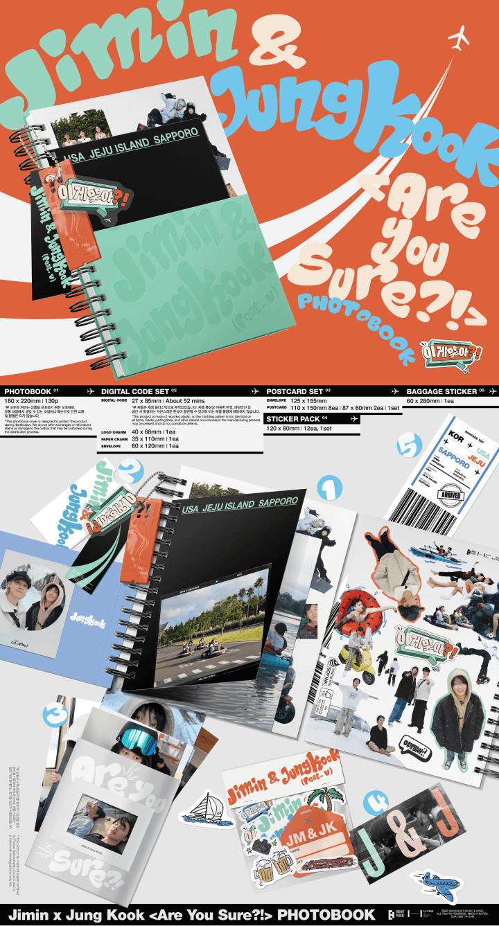 Image of [PRE-ORDER] Jimin X Jungkook <Are You Sure?!> Photobook + Weverse Shop POBs