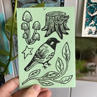 bird & nature a6 linoprint :-)