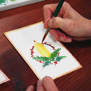 CHRISTMAS CARDS in Watercolor ~ 4 class workshop in MITTE! ❄️🎄🌟