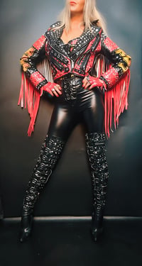 Image 2 of KISS STRUTTER RED FRINGED JACKET