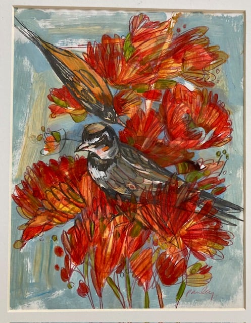 Image of Birds and Flowers