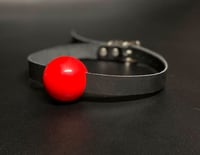 Image 4 of (Training Set) Classic Leather Single Strap Ball Gag 