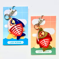 Red Meat Fishies Frosted Acrylic Charms